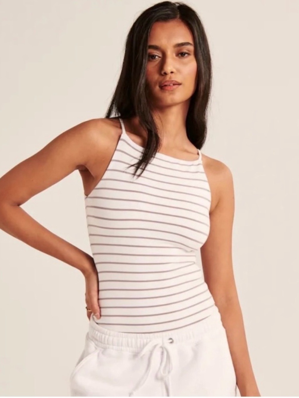 Abercrombie & Fitch Cotton Seamless Fabric Boatneck bodysuit size XL
